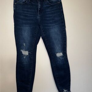 KanCan Dark Blue Ripped Skinny Jeans
